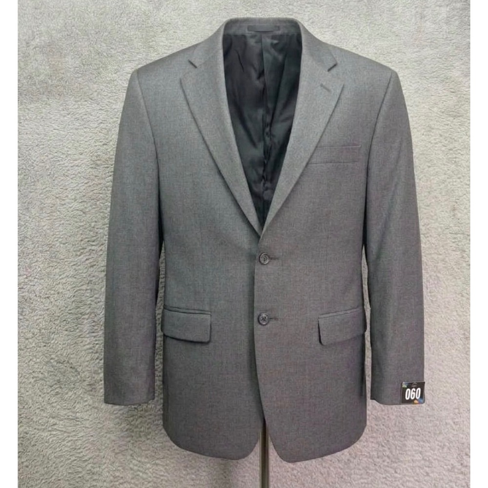 Lauren Ralph Lauren Blazer Mens 38R Grey 100% Wool 2-Button Suit Jacket